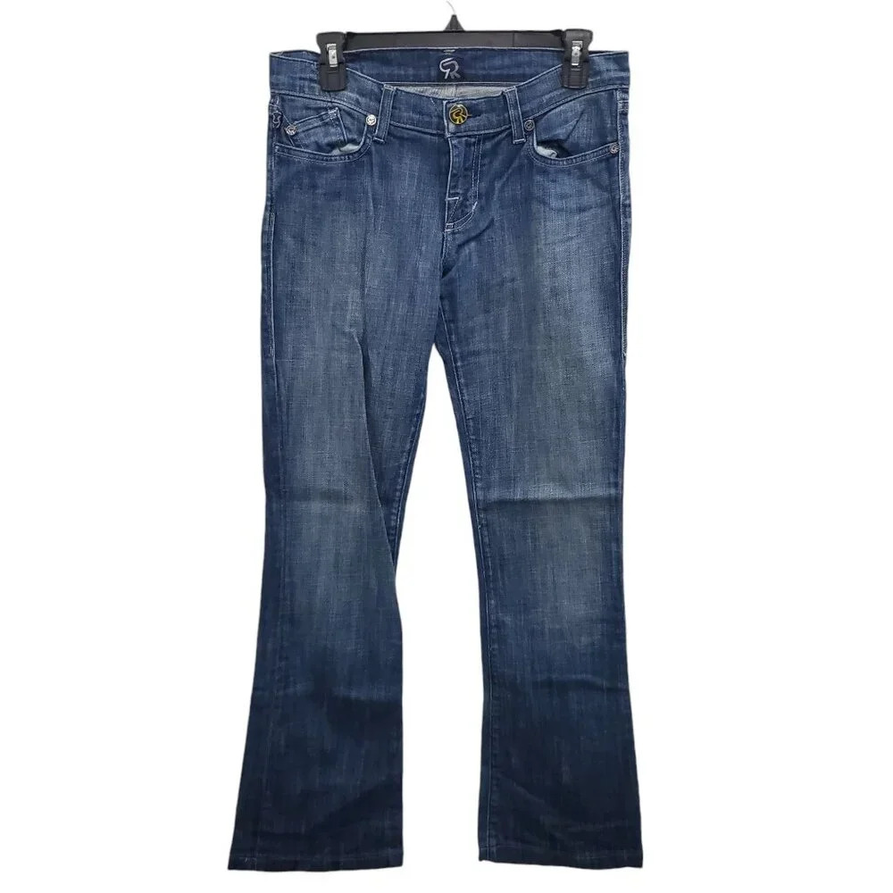 Rock‎ & Republic Kasandra Women's Vintage Blue Rinse Gemstone Bootcut Jeans 27